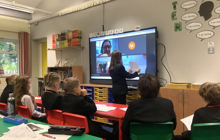 Image of French Connections-our Google Meeting with our twinned school in Awoingt