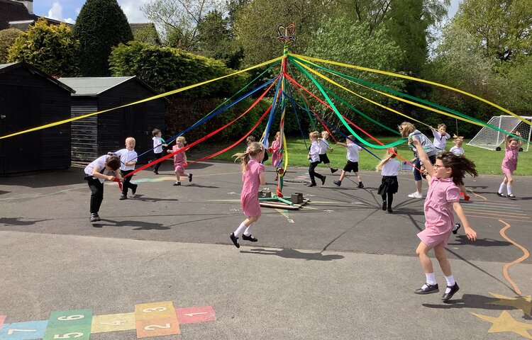 Image of Maypole practising has started in class 1