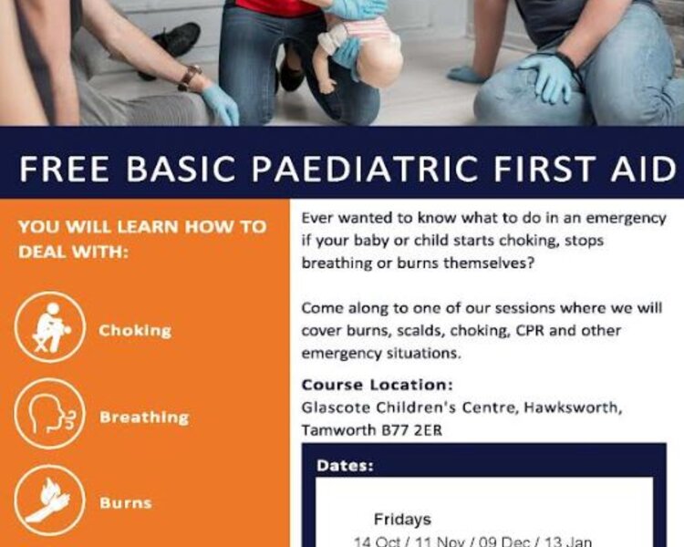 Image of Free Paediatric First Aid at Glascote Children's Centre, Tamworth