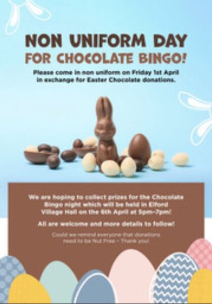 Image of Non-School Uniform Day- Chocolate donation for Chocolate Bingo